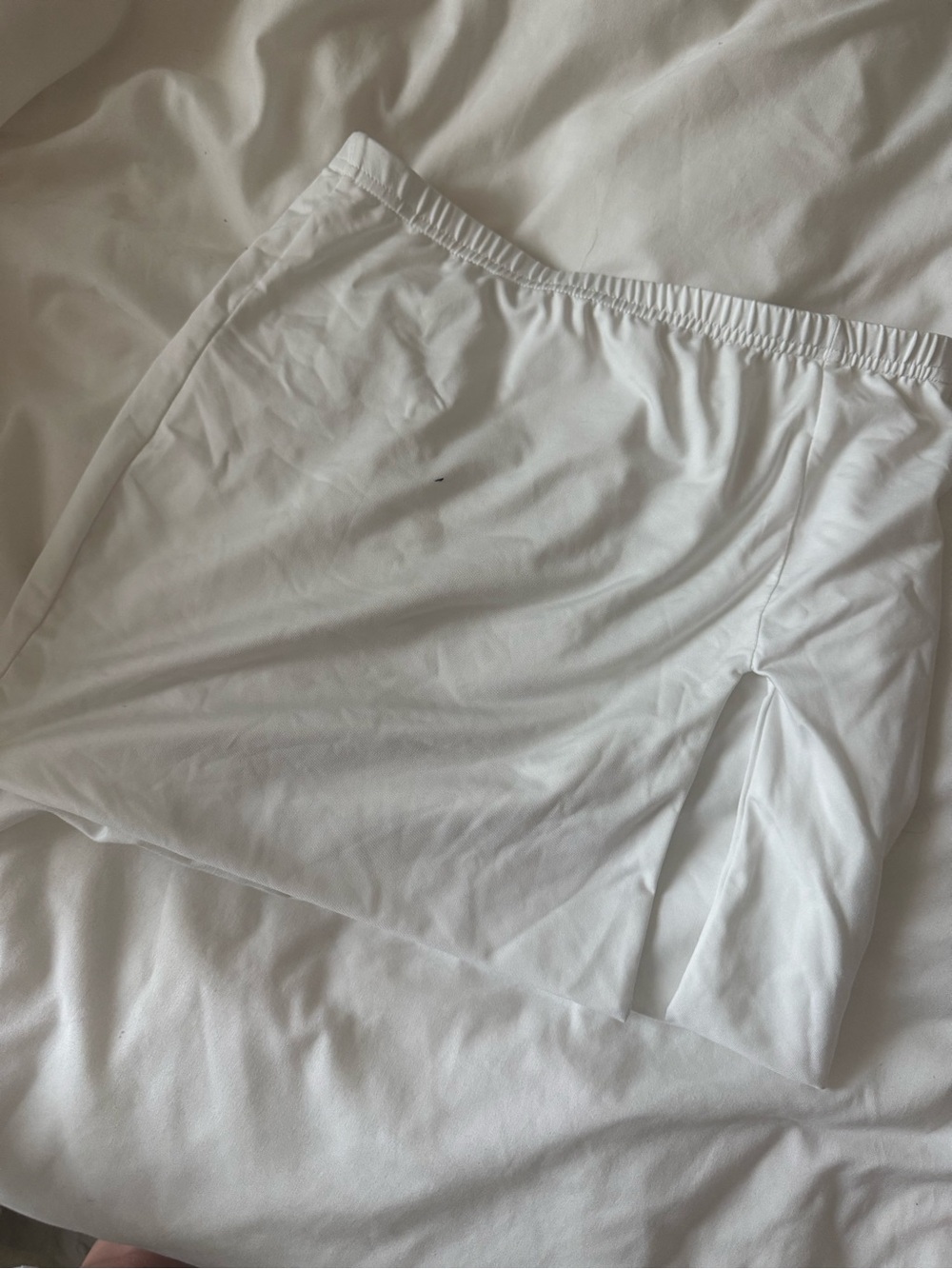 White Mini Skirt with Side Slit
